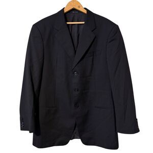Armani Collezioni Men's Black Striped Wool Blazer Jacket 44r Formal